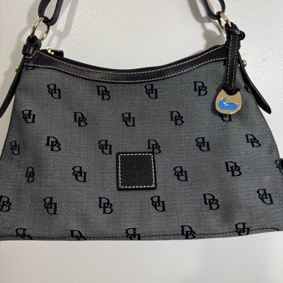 Dooney & Bourke Y2K Canvas Signature Hand Bag Purse With Leather Accents - Picture 3 of 16